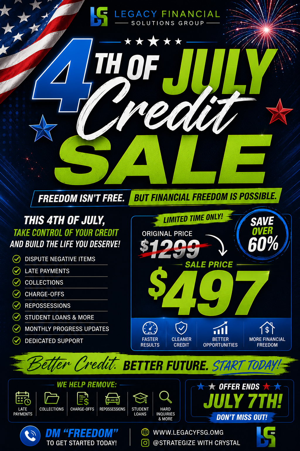 Independence Day Credit Sale