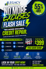 No More Excuses Credit Repair Sale